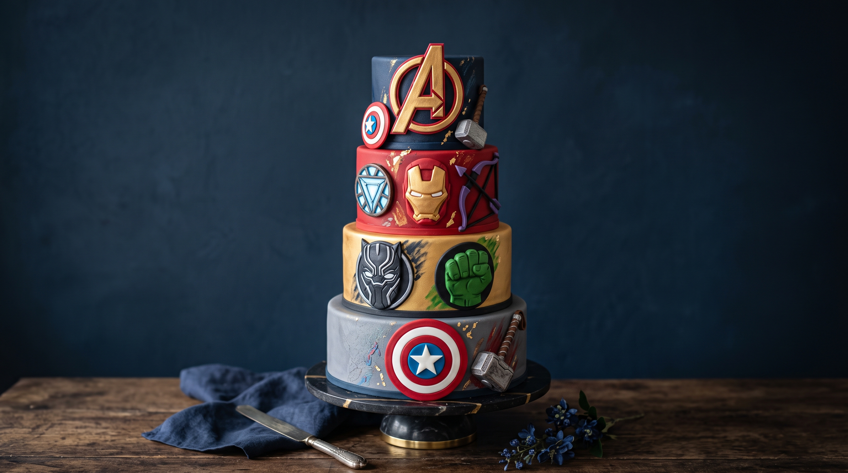 Avengers Theme Cake